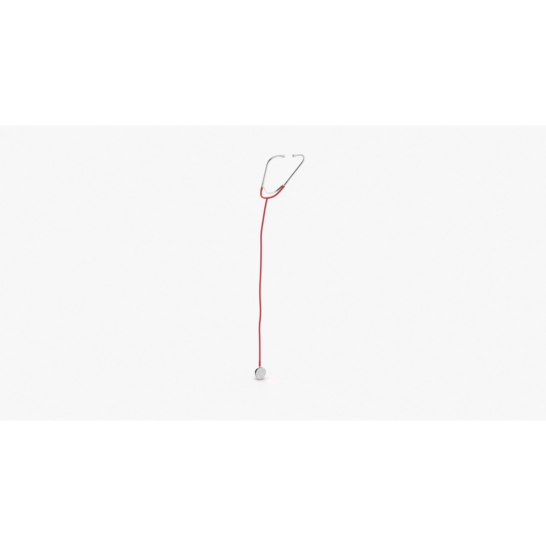 Stethoscope 3D Model – Low Poly Medical Equipment, FBX, OBJ - View 13
