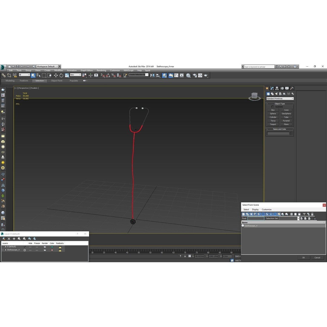 Stethoscope 3D Model – Low Poly Medical Equipment, FBX, OBJ - View 23