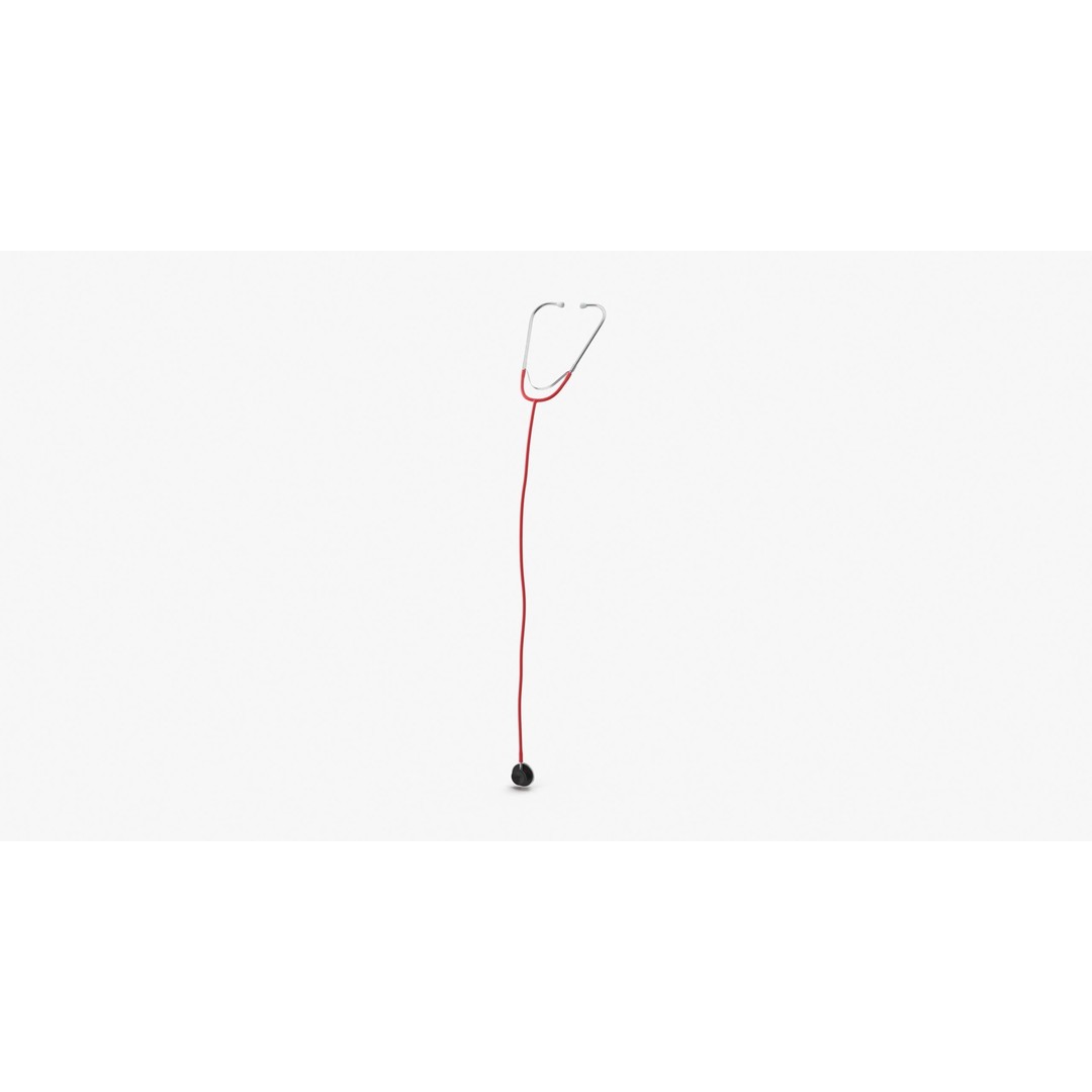 Stethoscope 3D Model – Low Poly Medical Equipment, FBX, OBJ - View 6