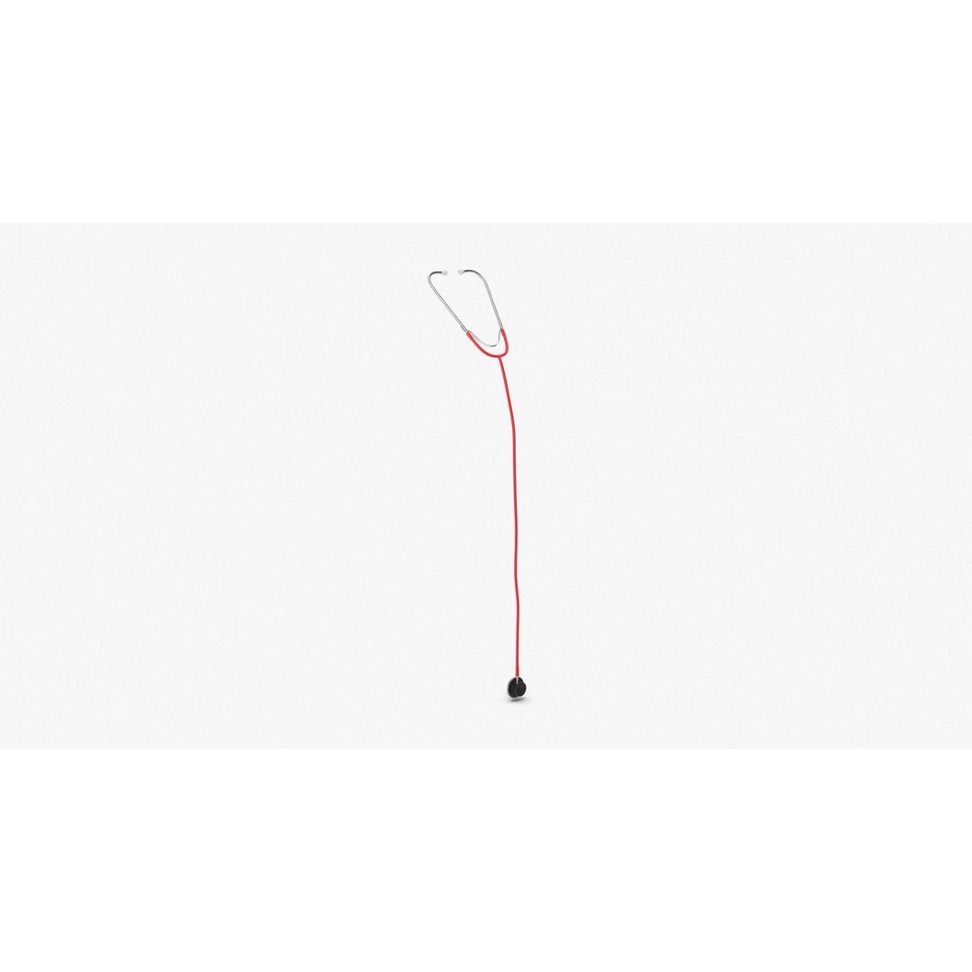 Stethoscope 3D Model – Low Poly Medical Equipment, FBX, OBJ - View 8