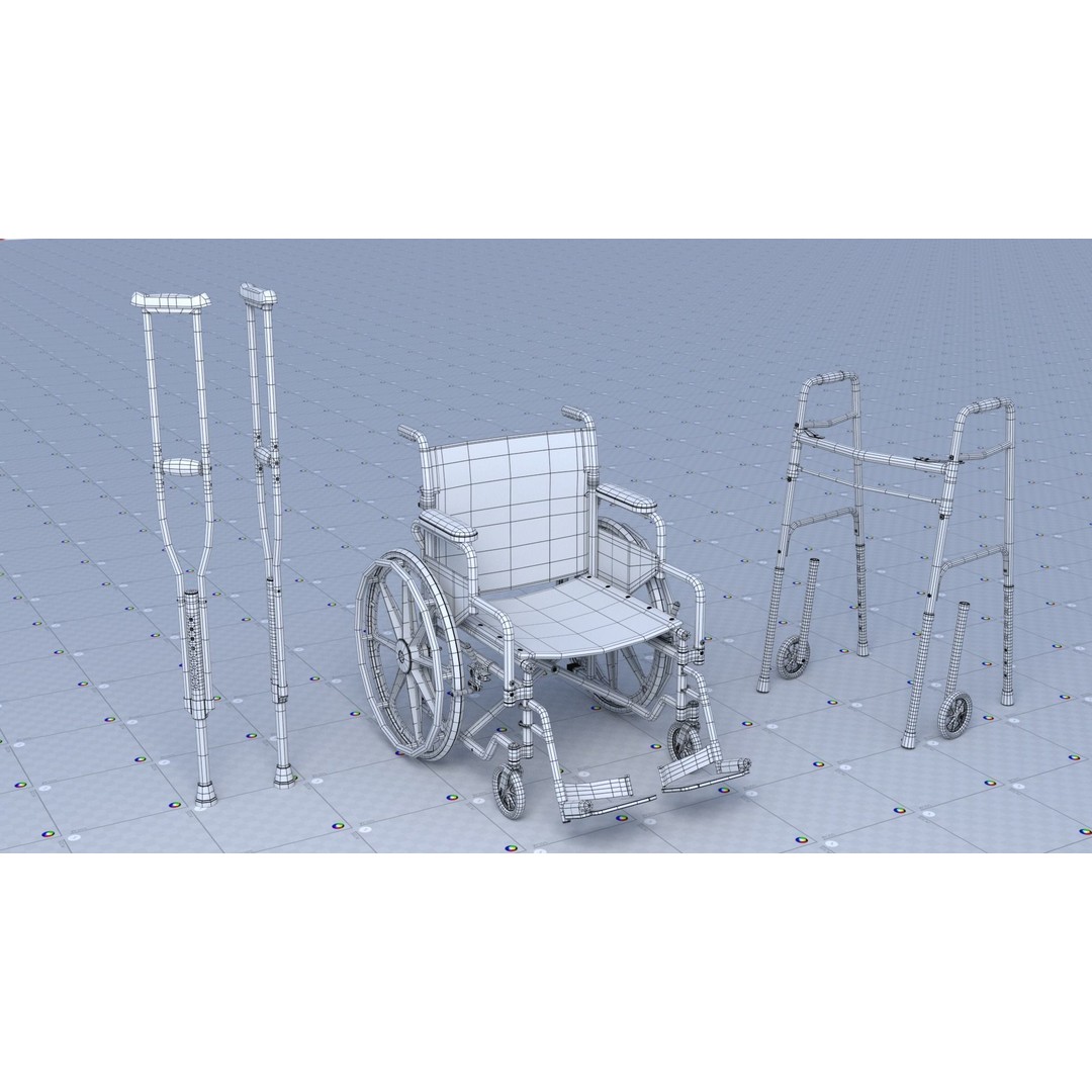 Lower Limbs Supportive 3D Model – Low Poly PBR Medical Asset, FBX, OBJ - View 3