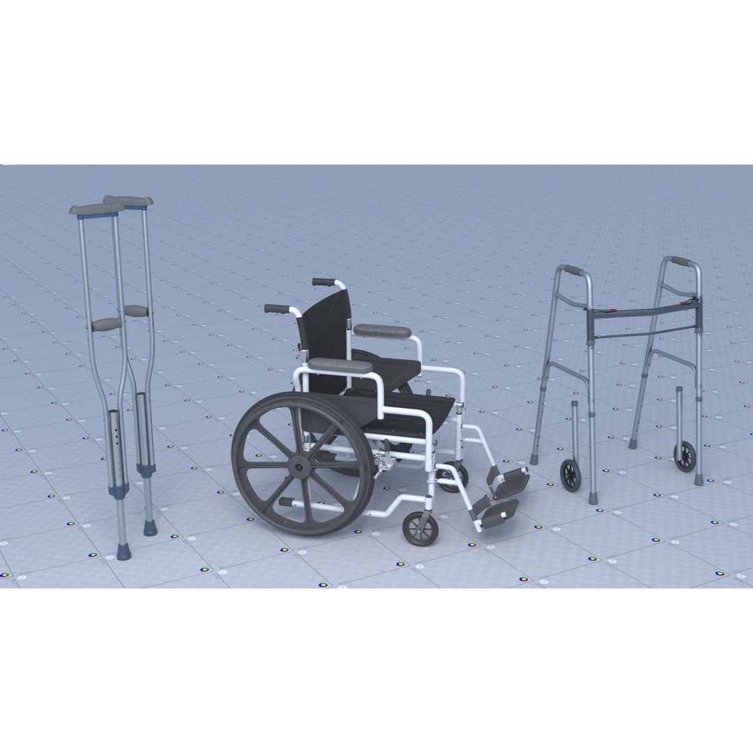 Lower Limbs Supportive 3D Model – Low Poly PBR Medical Asset, FBX, OBJ - View 4