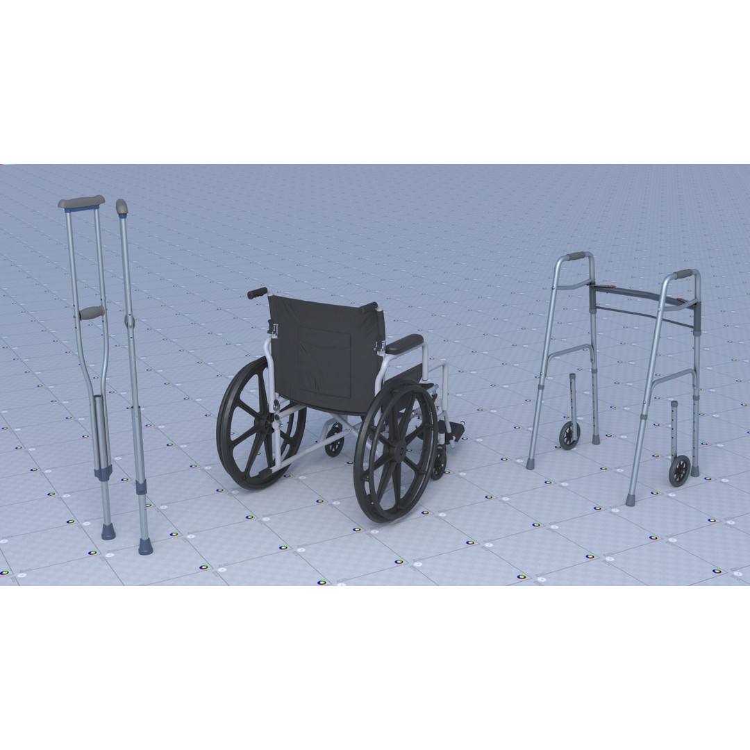 Lower Limbs Supportive 3D Model – Low Poly PBR Medical Asset, FBX, OBJ - View 6