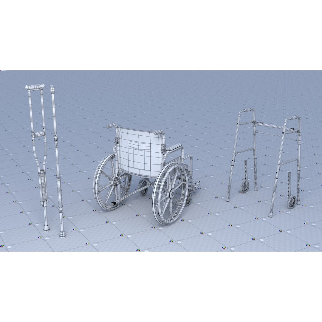 Lower Limbs Supportive 3D Model – Low Poly PBR Medical Asset, FBX, OBJ - View 7