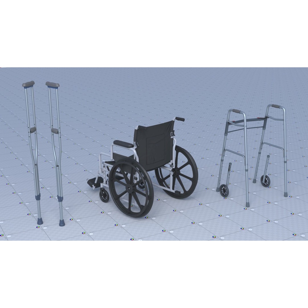 Lower Limbs Supportive 3D Model – Low Poly PBR Medical Asset, FBX, OBJ - View 8