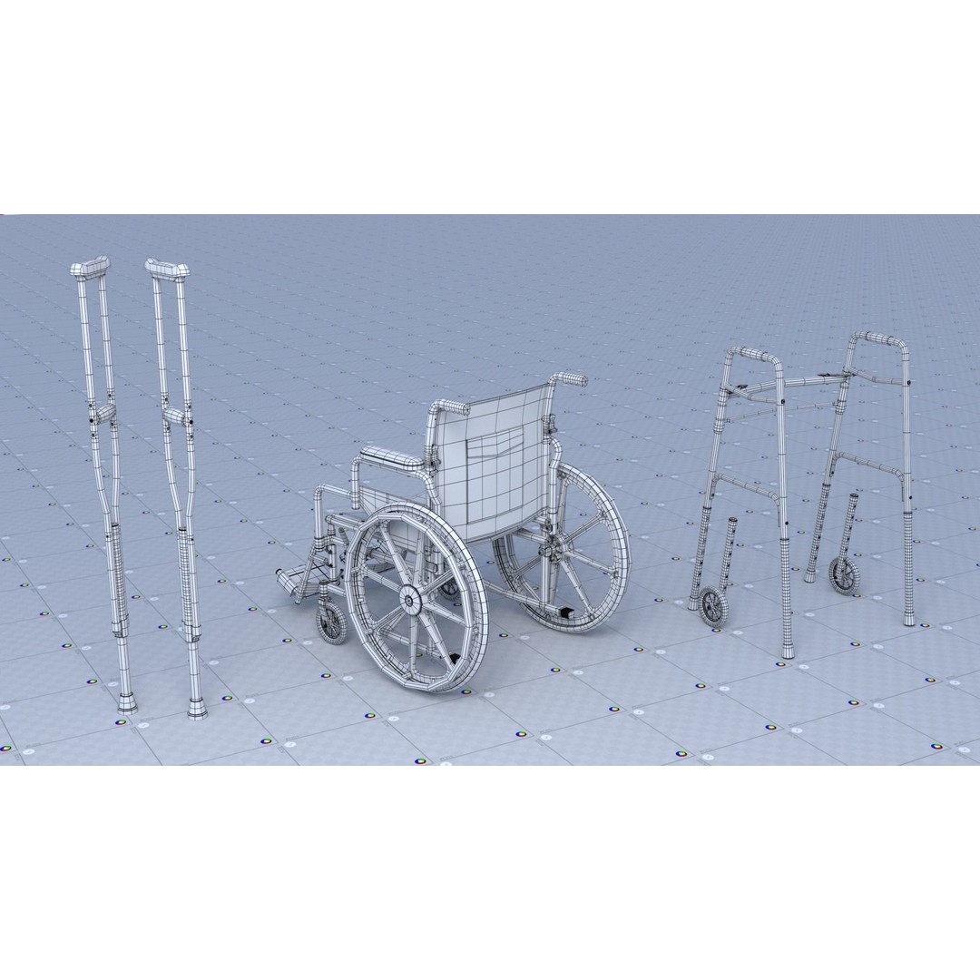Lower Limbs Supportive 3D Model – Low Poly PBR Medical Asset, FBX, OBJ - View 9