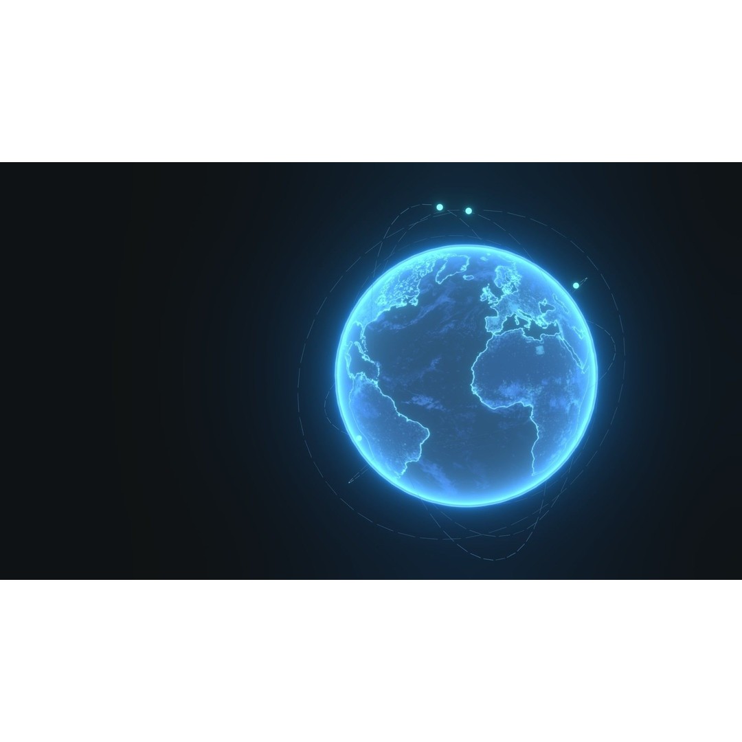 Animated Hologram Earth 3D Model – Low Poly Sci-Fi Asset, FBX, Blender - View 10