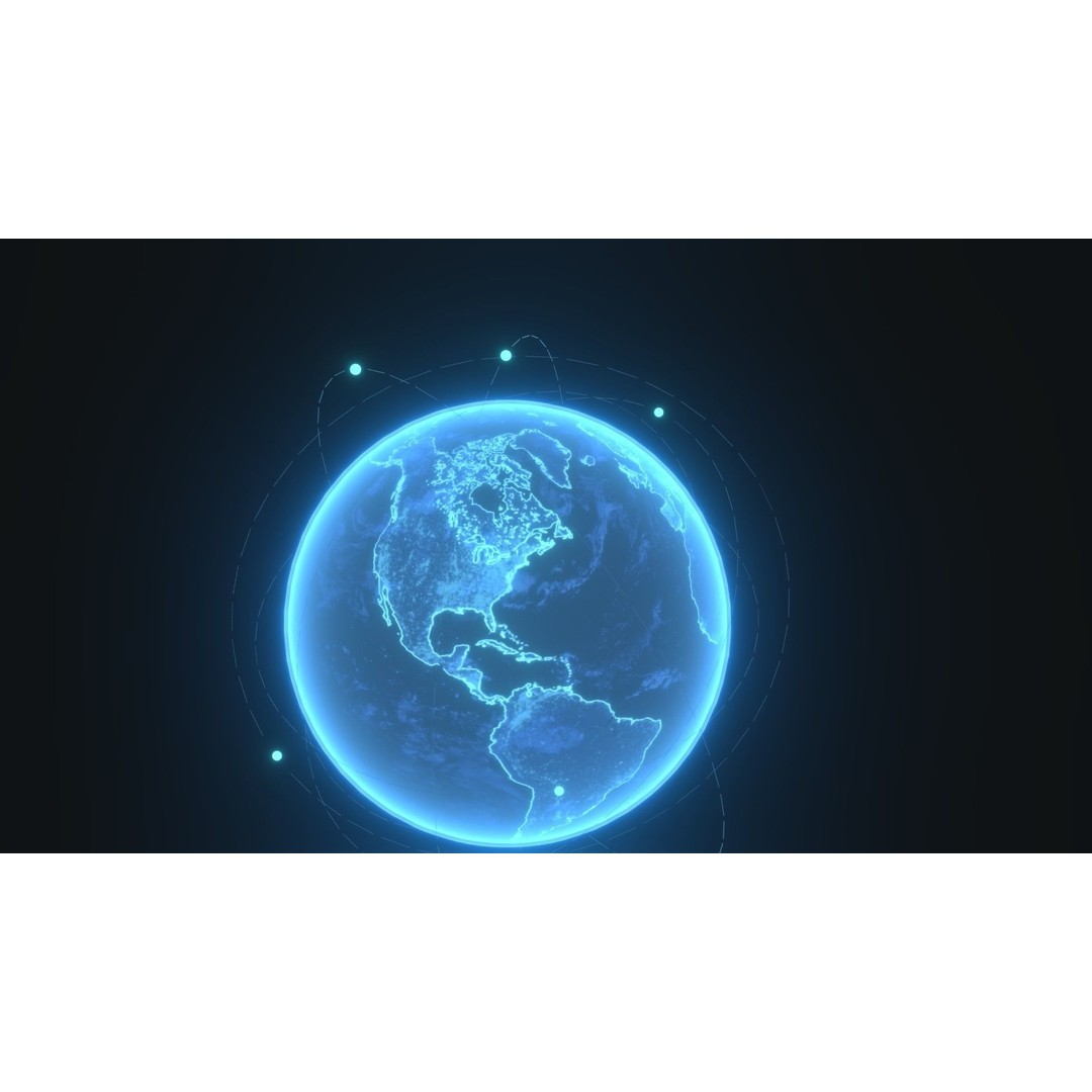 Animated Hologram Earth 3D Model – Low Poly Sci-Fi Asset, FBX, Blender - View 11