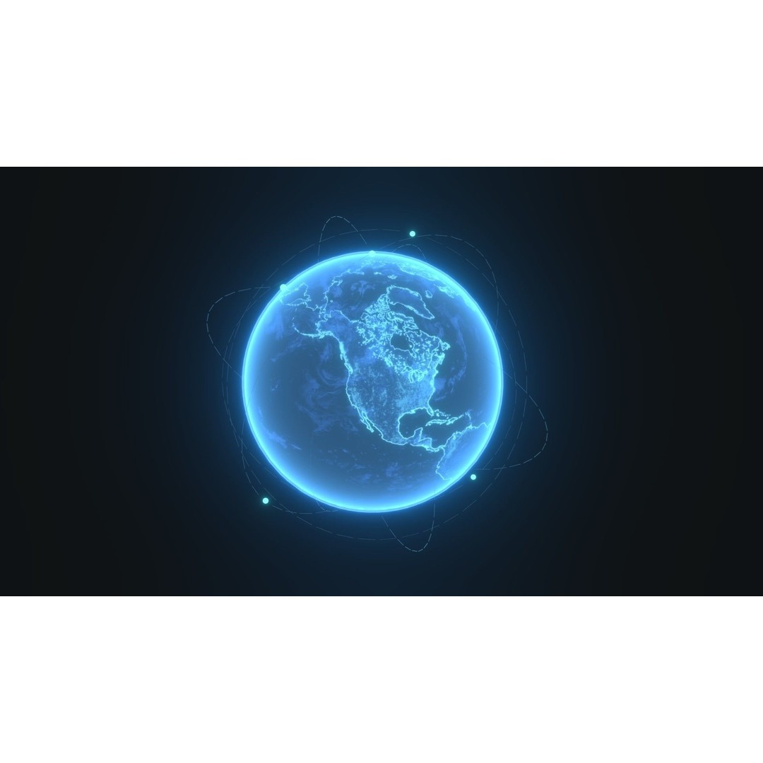 Animated Hologram Earth 3D Model – Low Poly Sci-Fi Asset, FBX, Blender - View 12