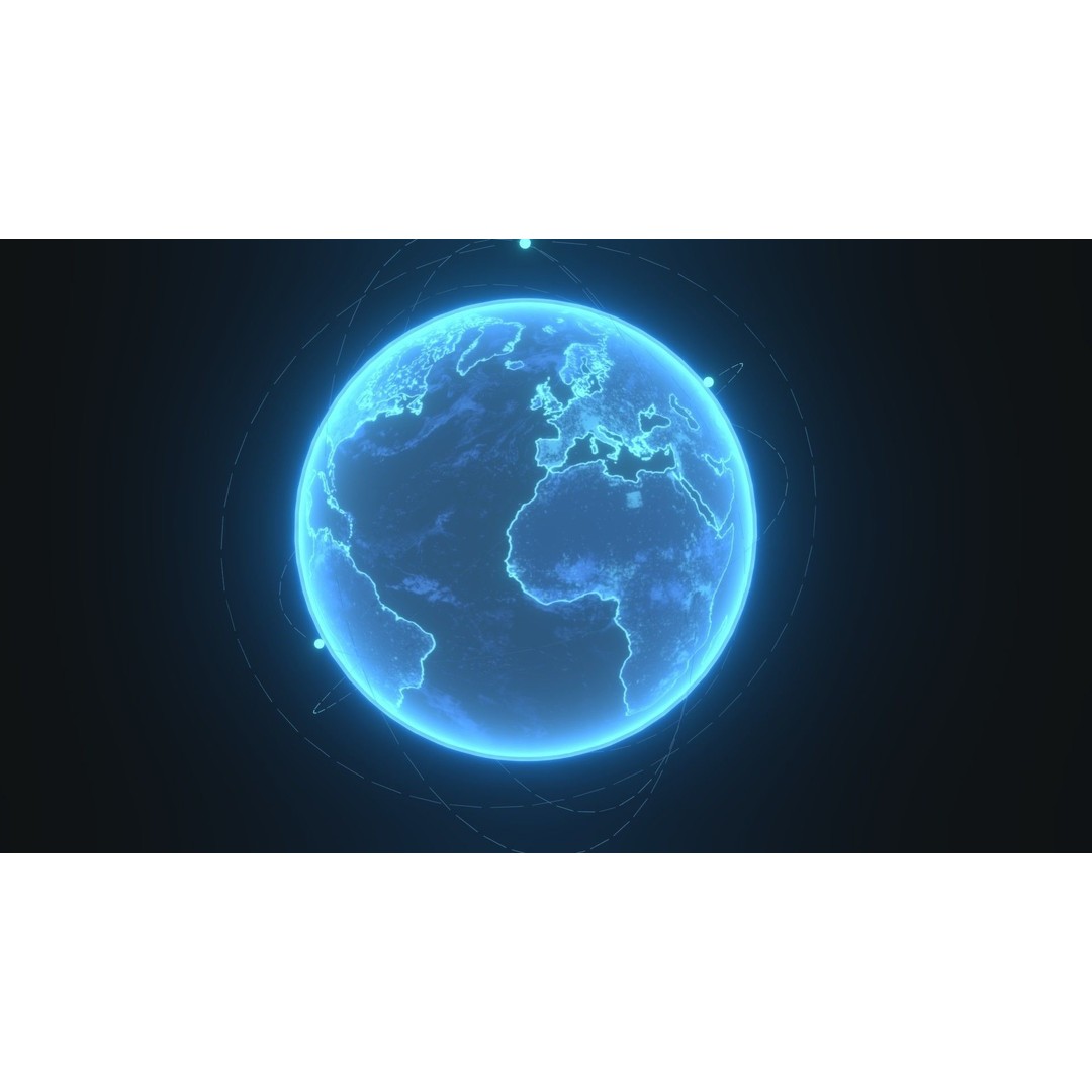 Animated Hologram Earth 3D Model – Low Poly Sci-Fi Asset, FBX, Blender - View 15