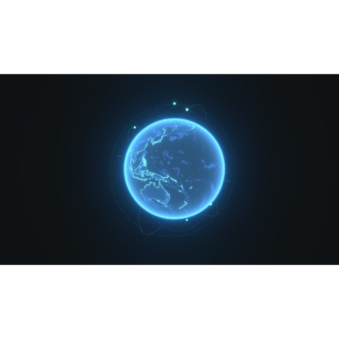 Animated Hologram Earth 3D Model – Low Poly Sci-Fi Asset, FBX, Blender - View 16