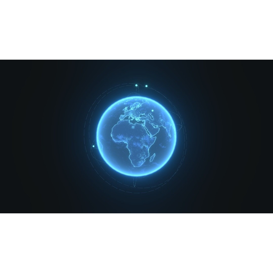 Animated Hologram Earth 3D Model – Low Poly Sci-Fi Asset, FBX, Blender - View 18