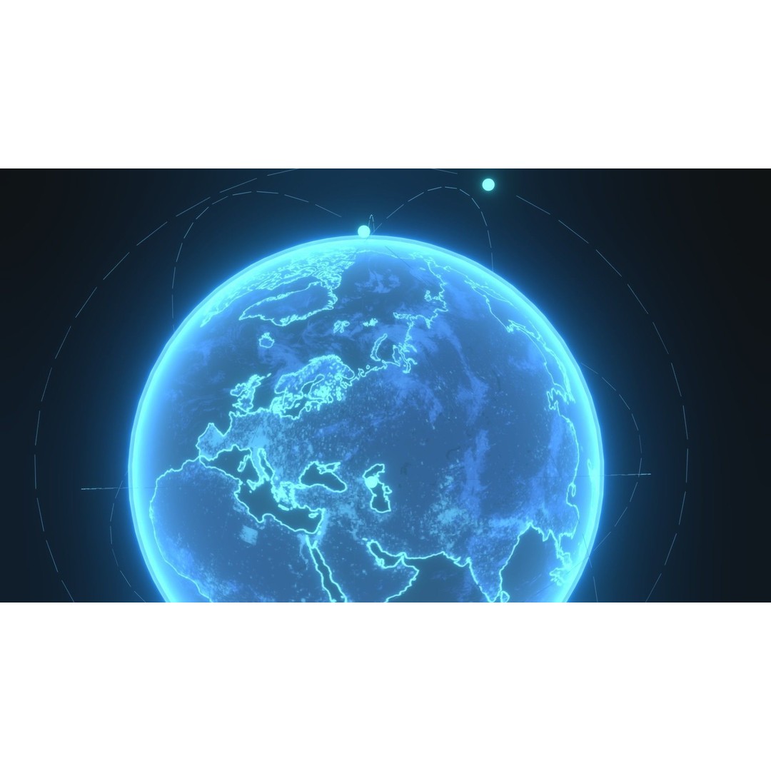 Animated Hologram Earth 3D Model – Low Poly Sci-Fi Asset, FBX, Blender - View 4