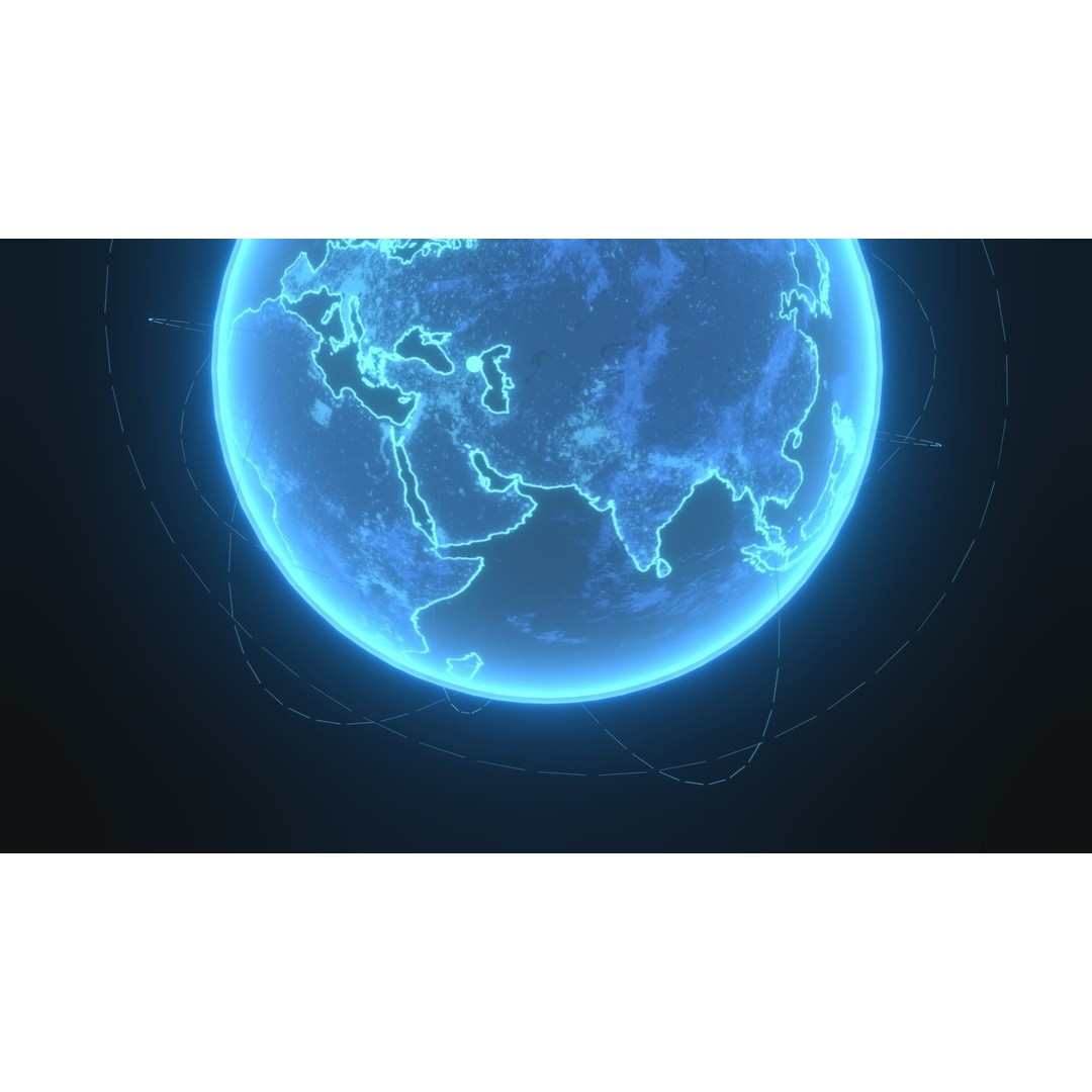 Animated Hologram Earth 3D Model – Low Poly Sci-Fi Asset, FBX, Blender - View 8