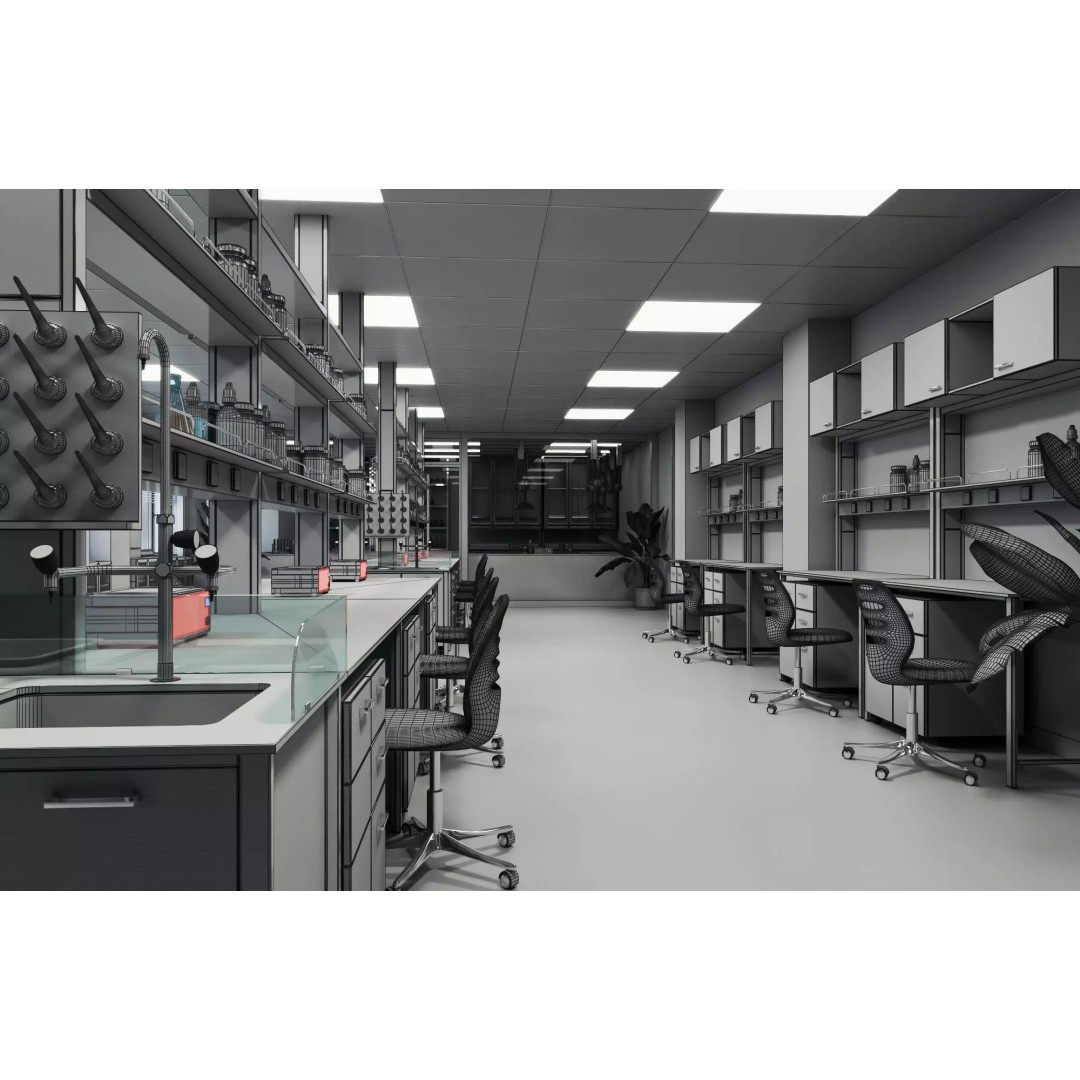 Modern Science Laboratory 3D Model – Low Poly Game Asset, FBX - View 10
