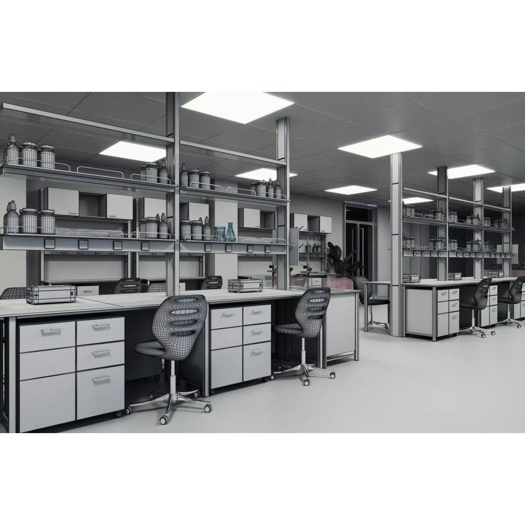 Modern Science Laboratory 3D Model – Low Poly Game Asset, FBX - View 13