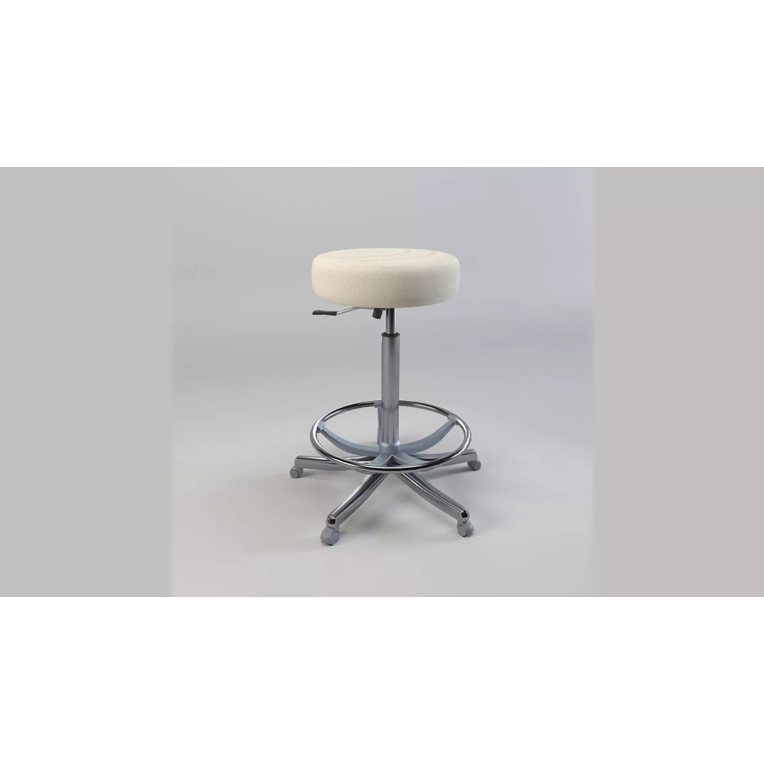 Adjustable Swivel Stool 3D Model – Low Poly Game-Ready PBR Asset - View 2