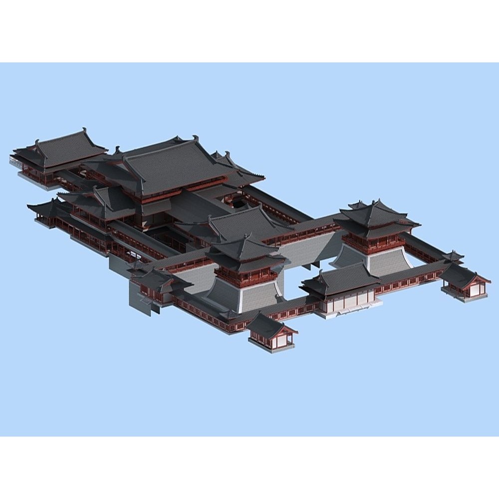Ancient Chinese Architecture 3D Model – Traditional Palatial Design, PBR