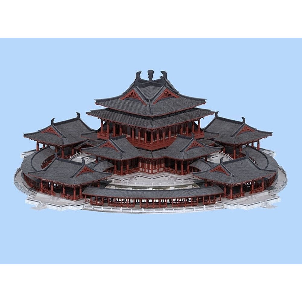 Ancient Chinese Architecture 3D Model – Traditional Palatial Design, PBR - View 10