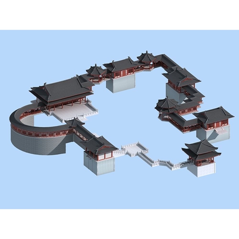 Ancient Chinese Architecture 3D Model – Traditional Palatial Design, PBR - View 11