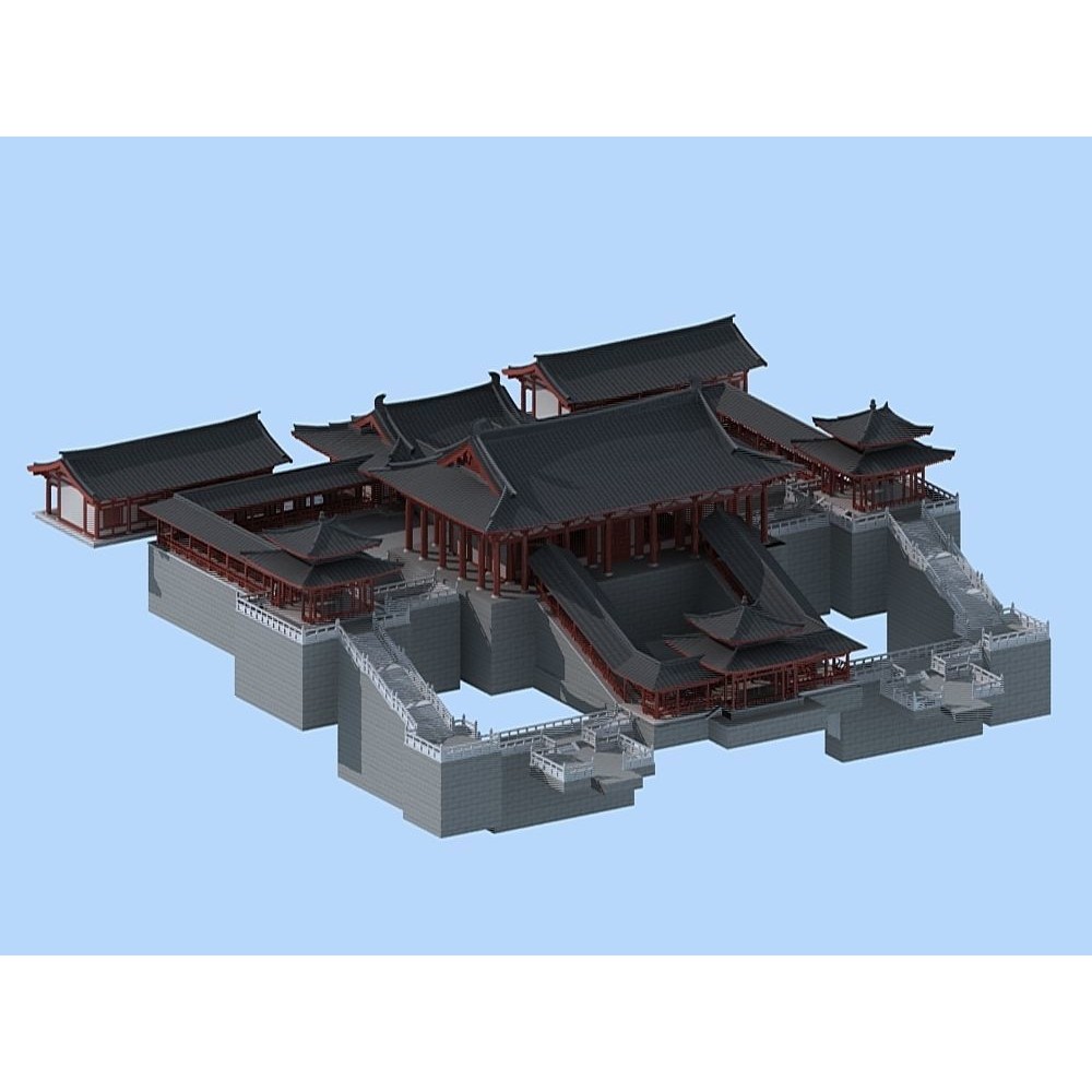 Ancient Chinese Architecture 3D Model – Traditional Palatial Design, PBR - View 5