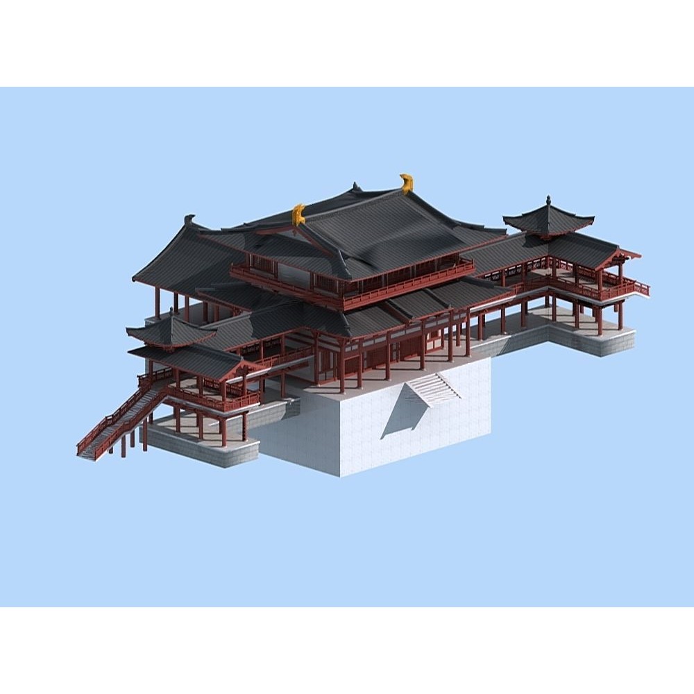 Ancient Chinese Architecture 3D Model – Traditional Palatial Design, PBR - View 8