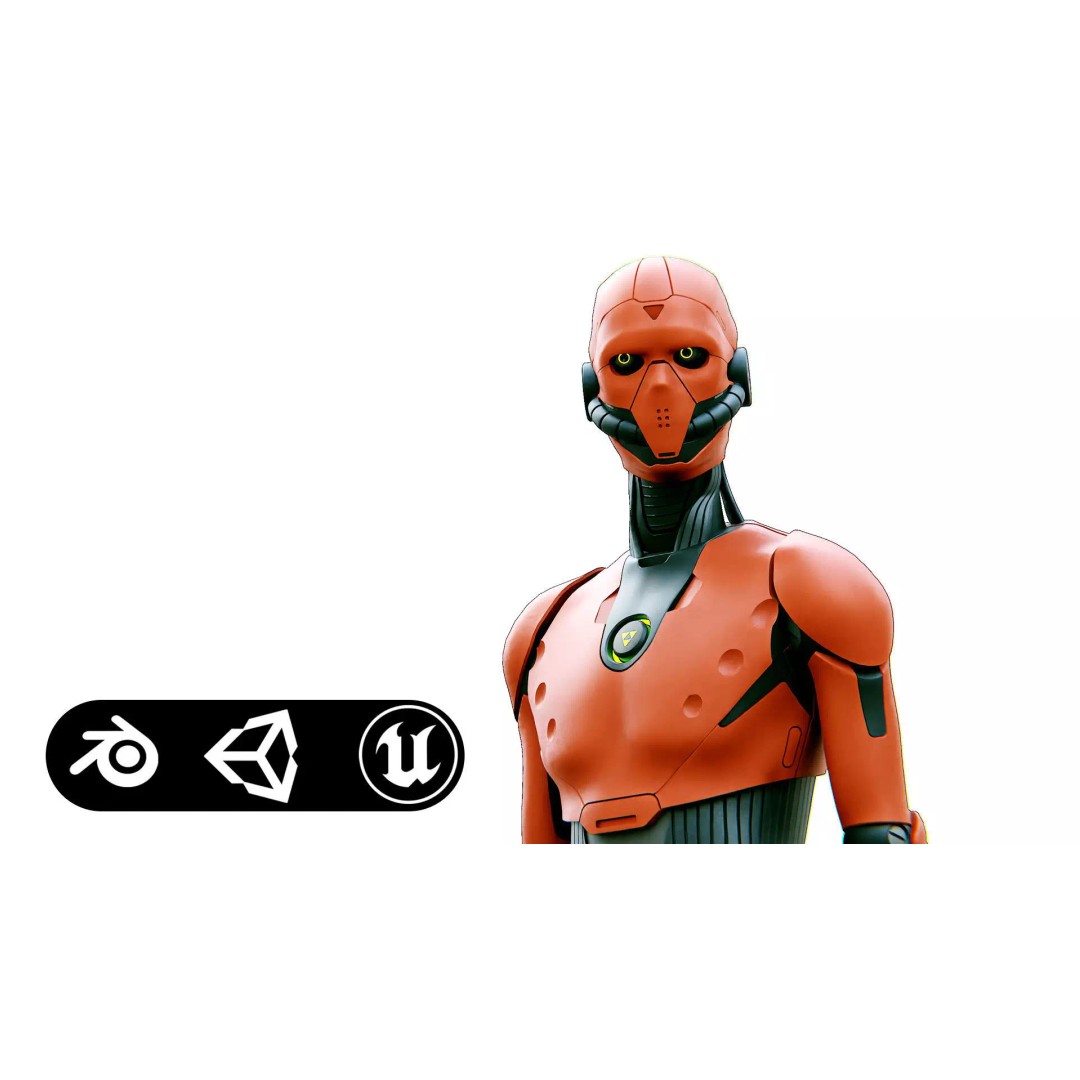 i-HOMO 03 3D Model – Rigged Sci-Fi Character for Unity, Unreal Engine - View 2