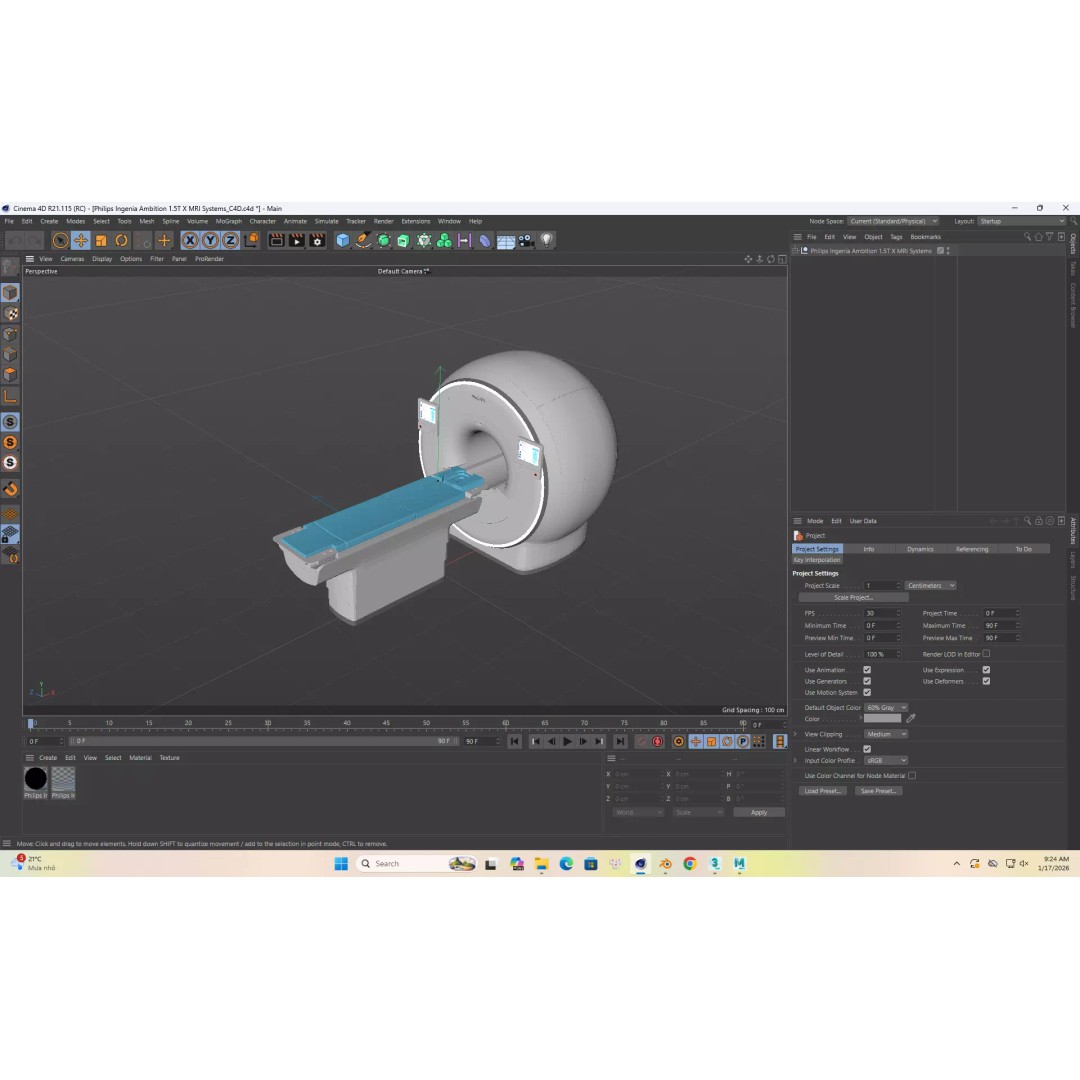 Philips Ingenia Ambition X MRI Systems 3D Model – Low Poly PBR Asset, FBX - View 12
