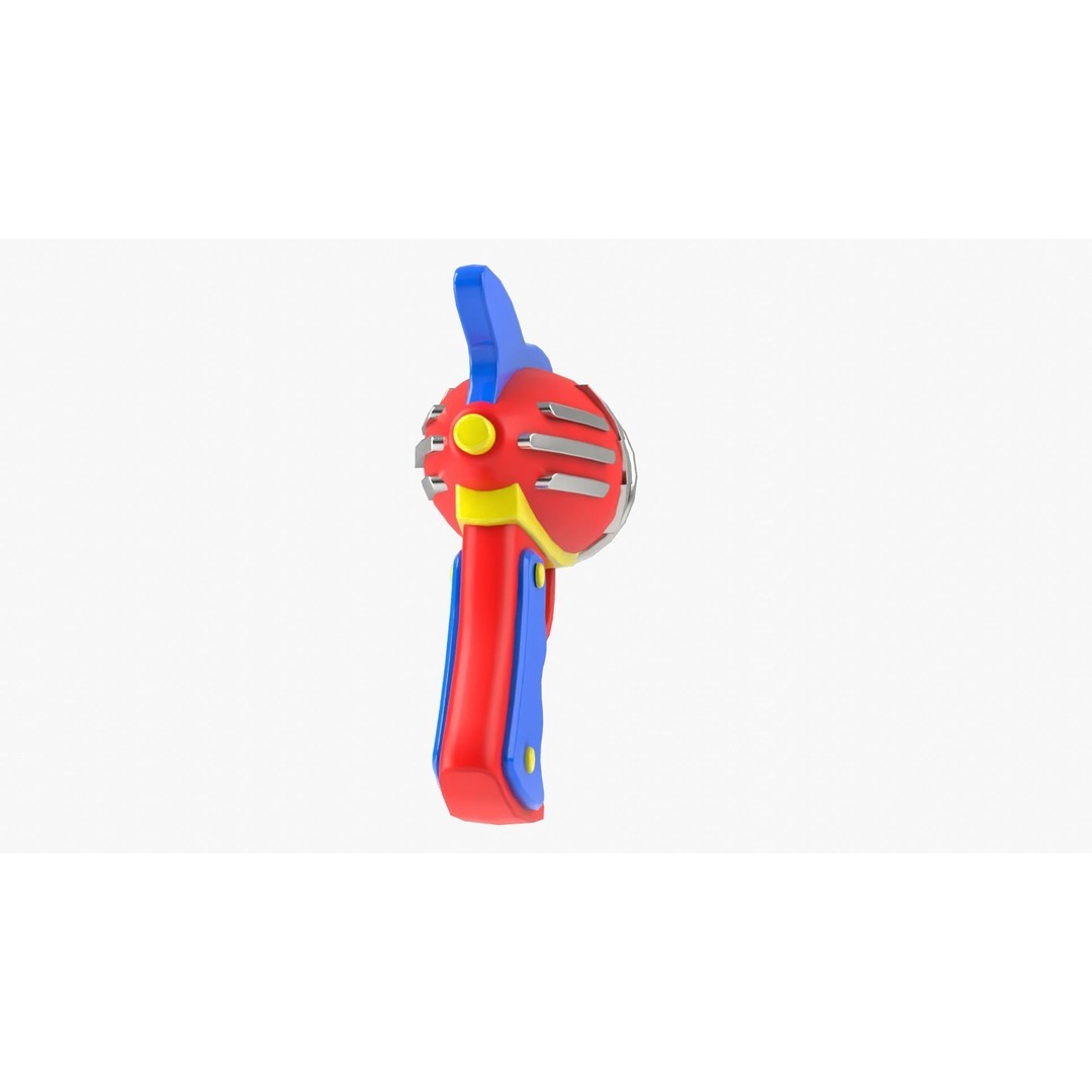 Ray Gun 3D Model – Low Poly Sci-Fi Weapon, FBX, Blender - View 7