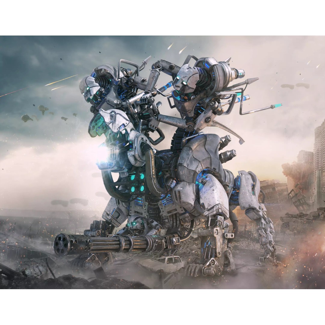 Horror Mech Monster 3D Model – Low Poly Sci-Fi Character, FBX - View 2