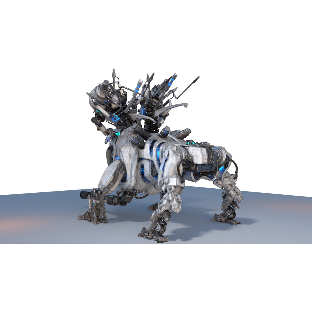 Horror Mech Monster 3D Model – Low Poly Sci-Fi Character, FBX - View 6