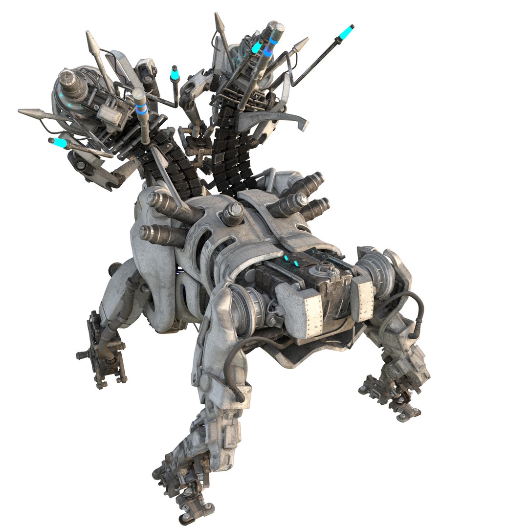Horror Mech Monster 3D Model – Low Poly Sci-Fi Character, FBX - View 8