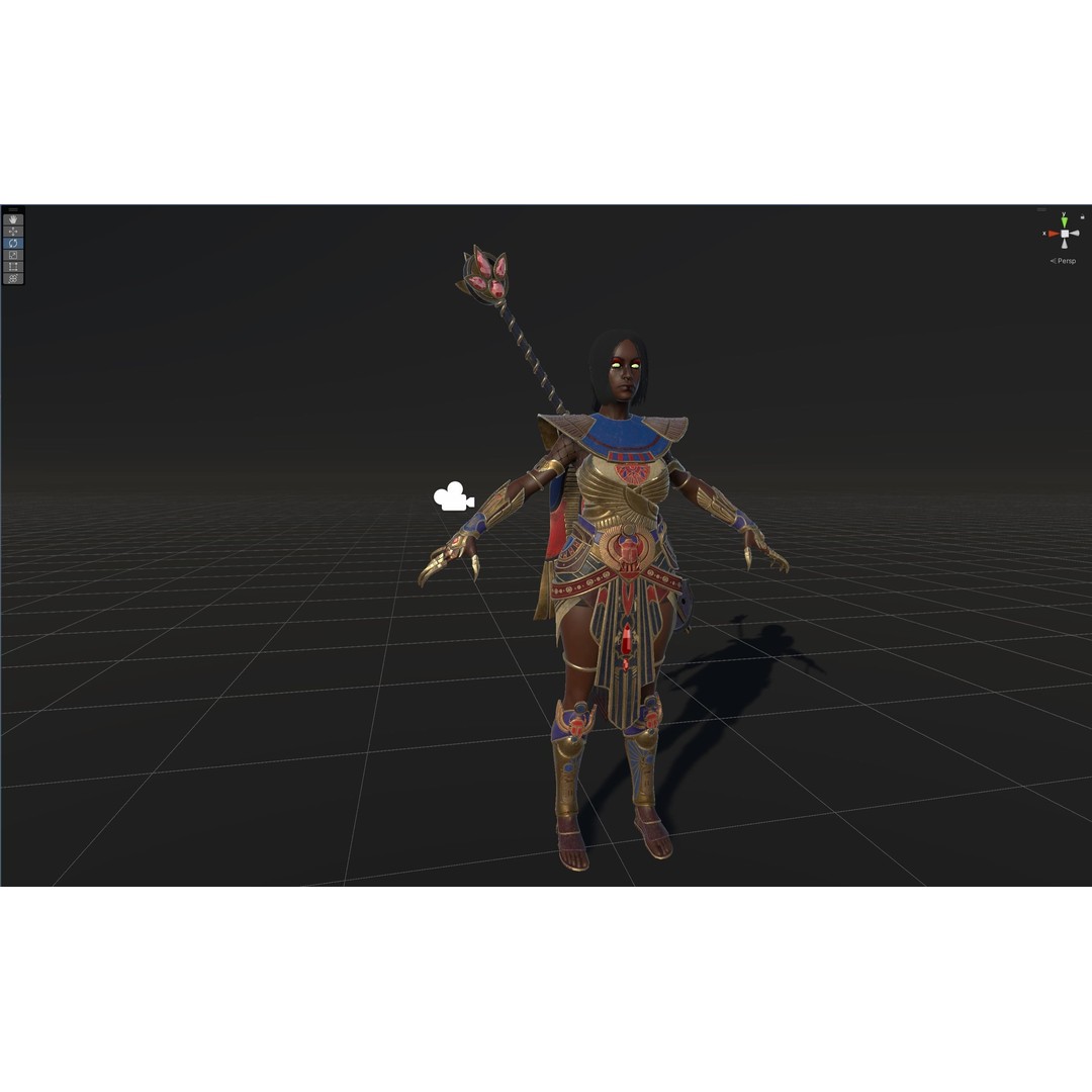 Bastet 3D Model – Low Poly Egyptian Goddess, Game Ready, FBX - View 38