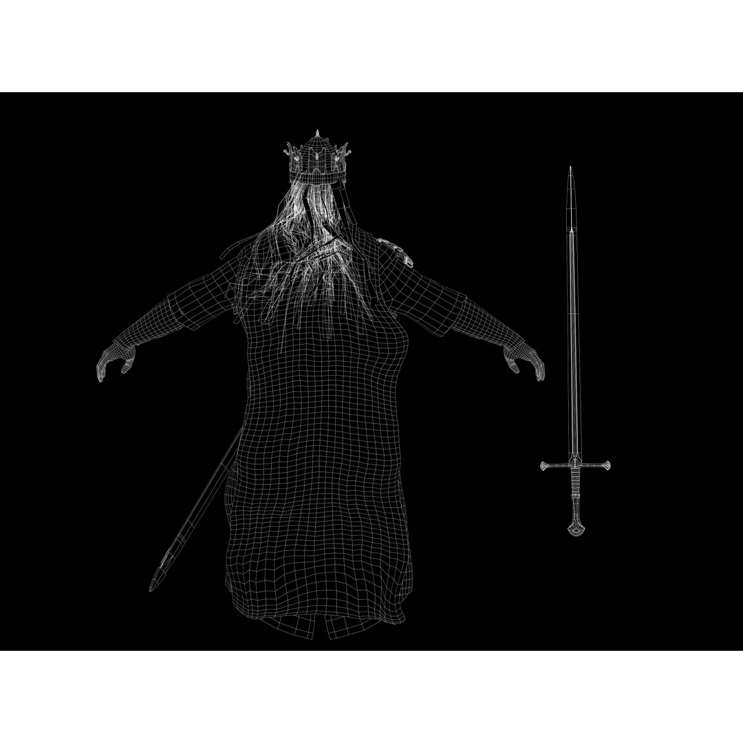 King of the Dead 3D Model – Low Poly Rigged Character, FBX, OBJ