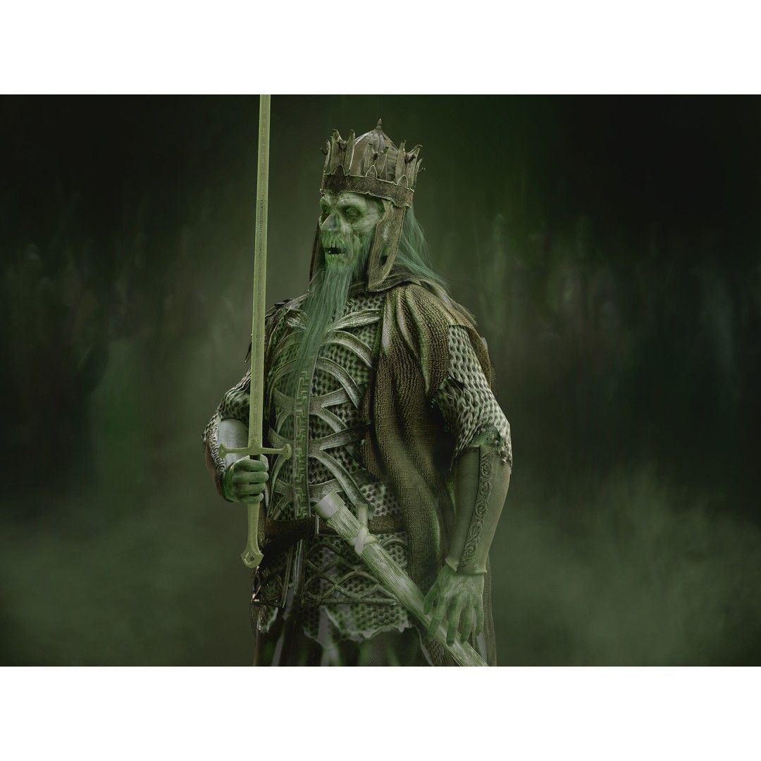 King of the Dead 3D Model – Low Poly Rigged Character, FBX, OBJ - View 8