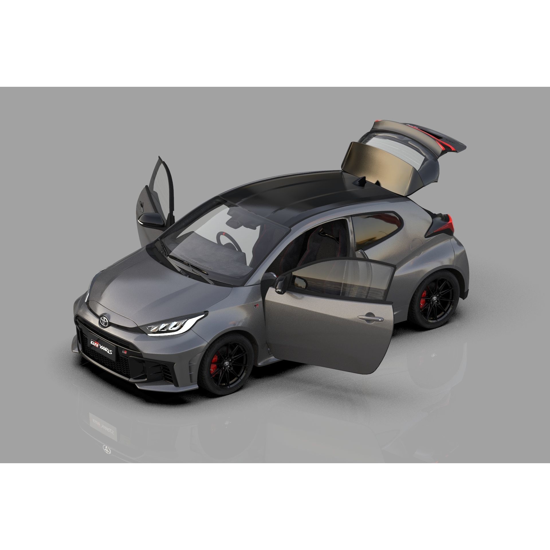 Toyota GR Yaris 2024 - High-Poly Interior 3D Model - View 17