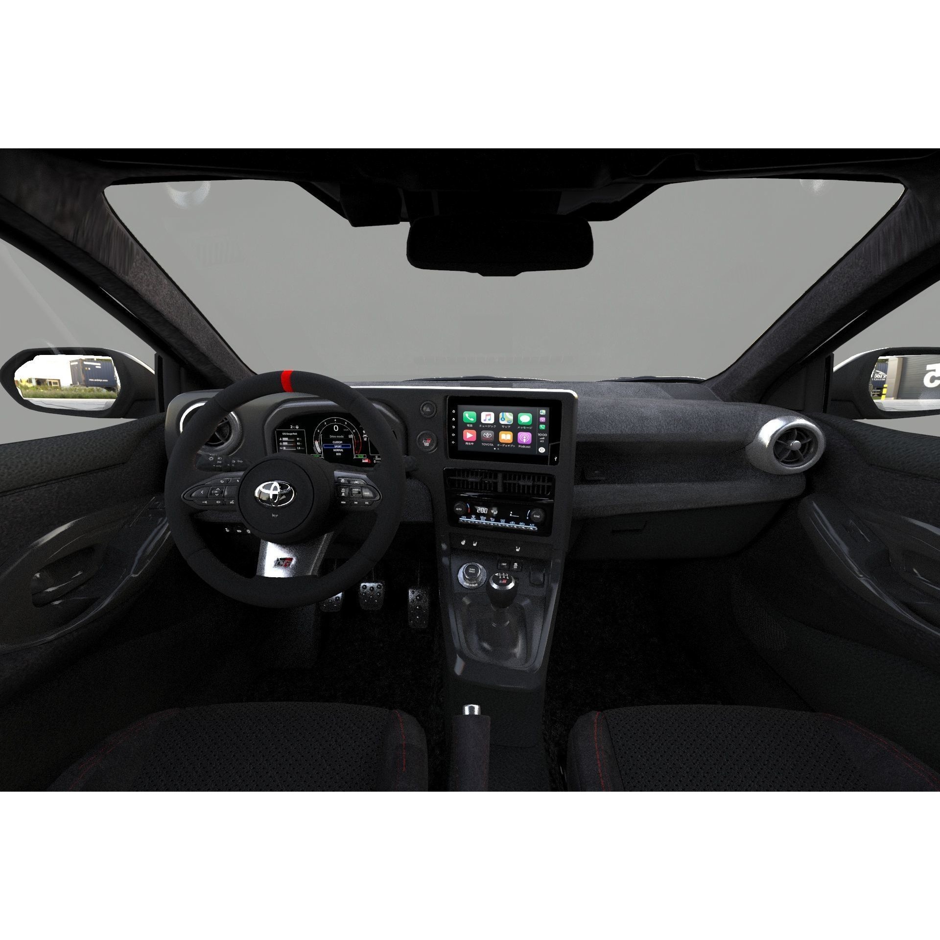 Toyota GR Yaris 2024 - High-Poly Interior 3D Model - View 21