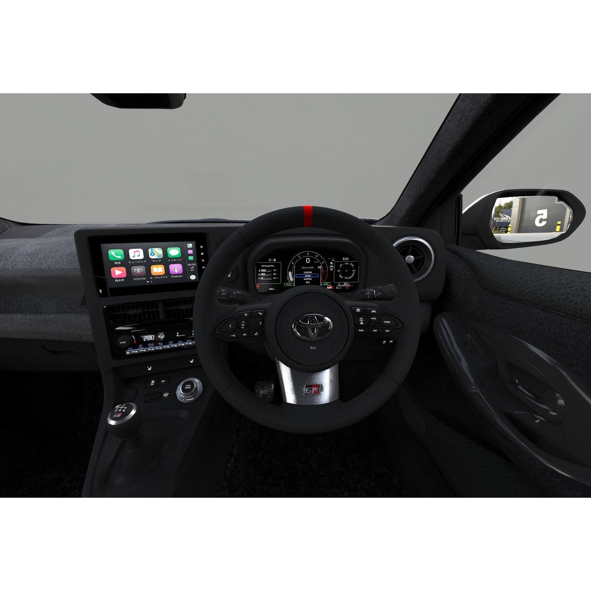 Toyota GR Yaris 2024 - High-Poly Interior 3D Model - View 24