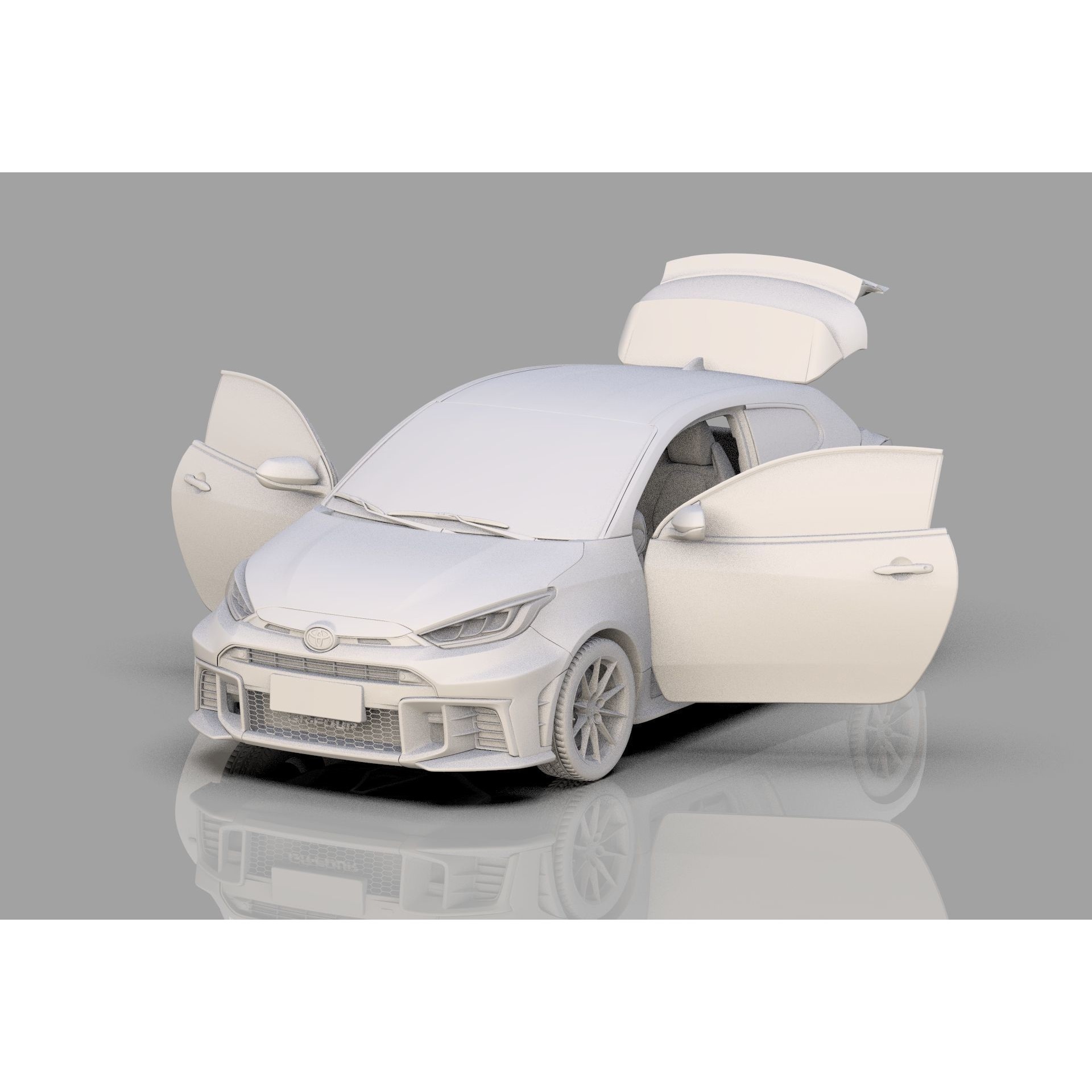 Toyota GR Yaris 2024 - High-Poly Interior 3D Model - View 35