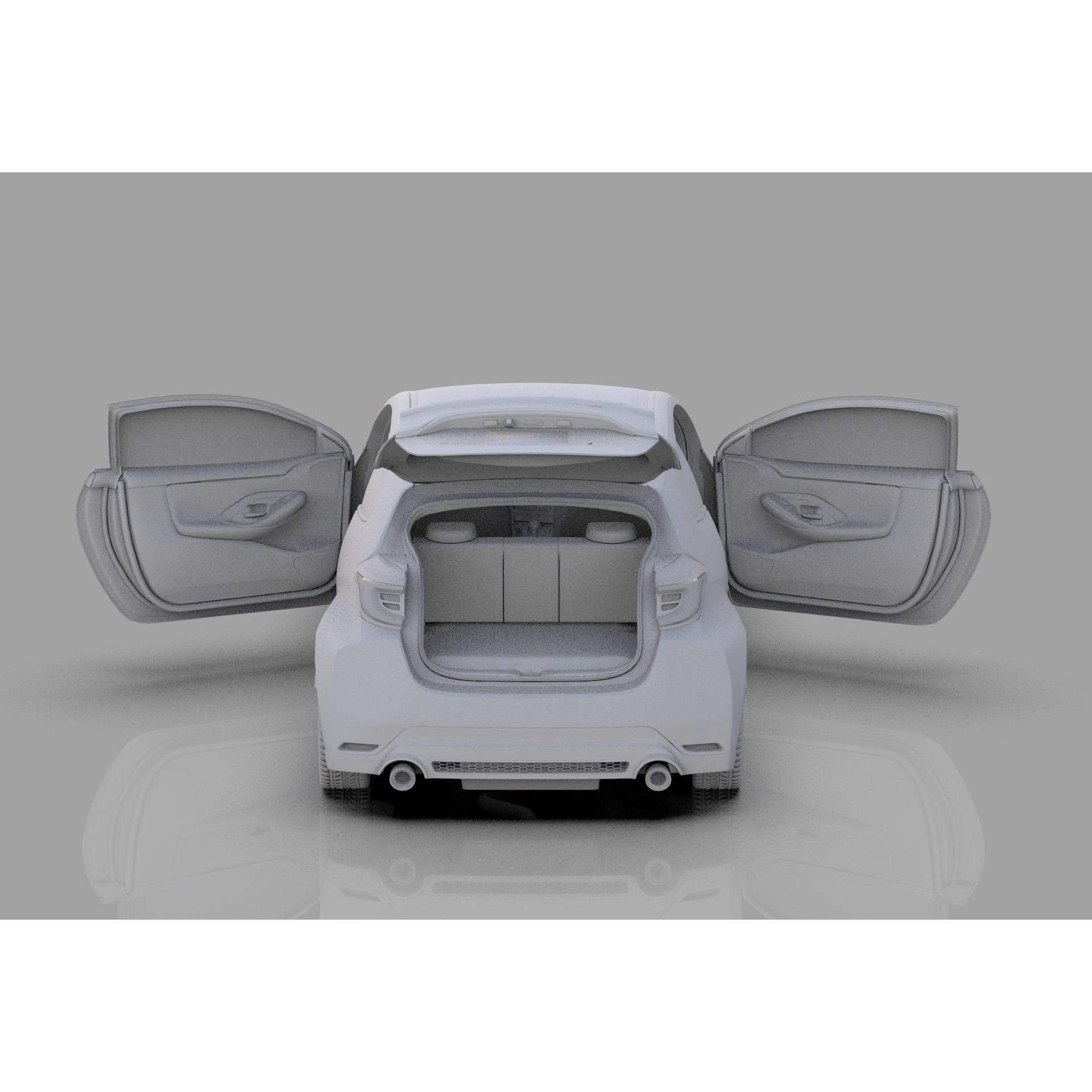 Toyota GR Yaris 2024 - High-Poly Interior 3D Model - View 36