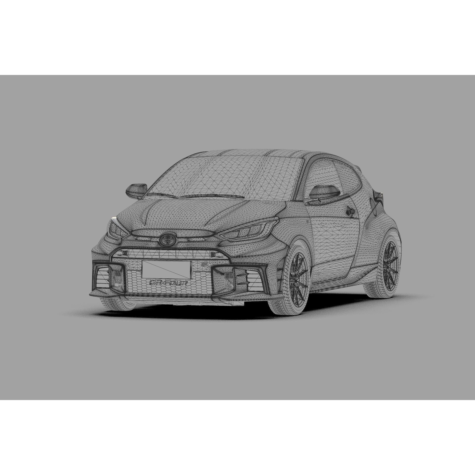 Toyota GR Yaris 2024 - High-Poly Interior 3D Model - View 42