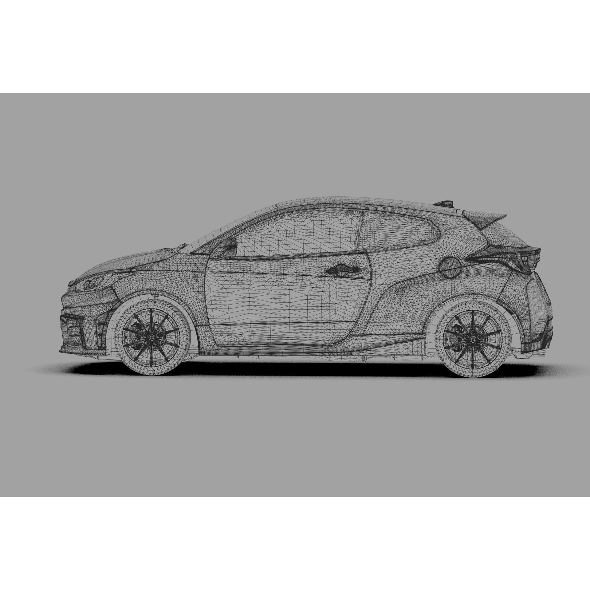 Toyota GR Yaris 2024 - High-Poly Interior 3D Model - View 43