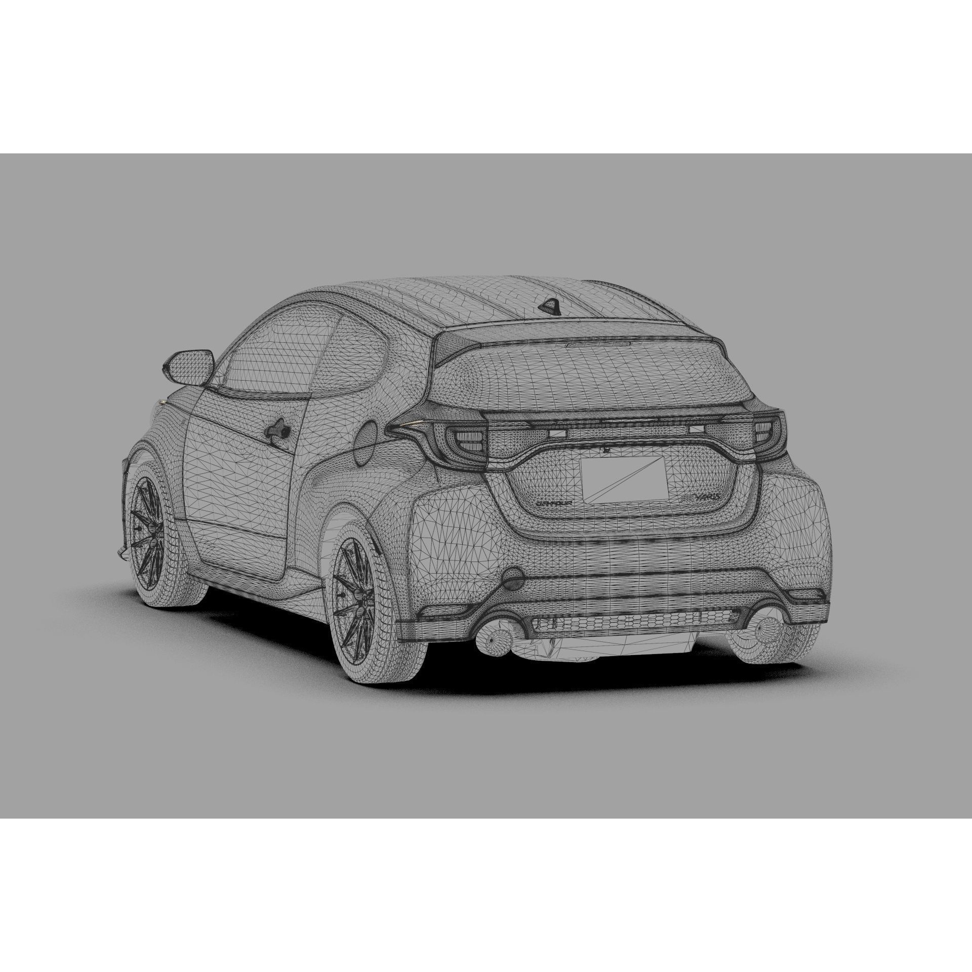 Toyota GR Yaris 2024 - High-Poly Interior 3D Model - View 44