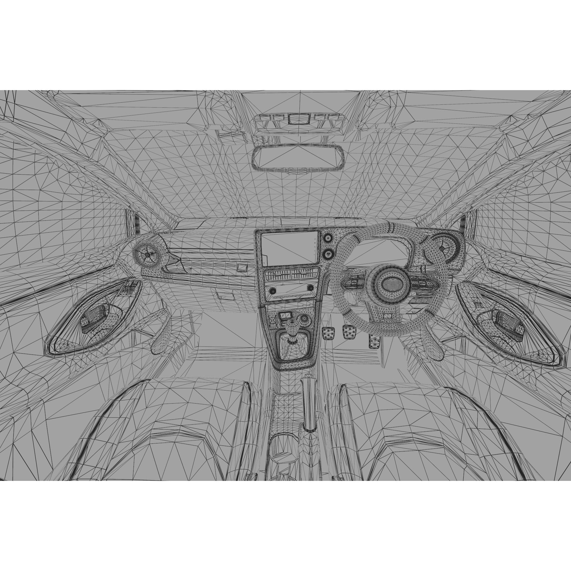 Toyota GR Yaris 2024 - High-Poly Interior 3D Model - View 46