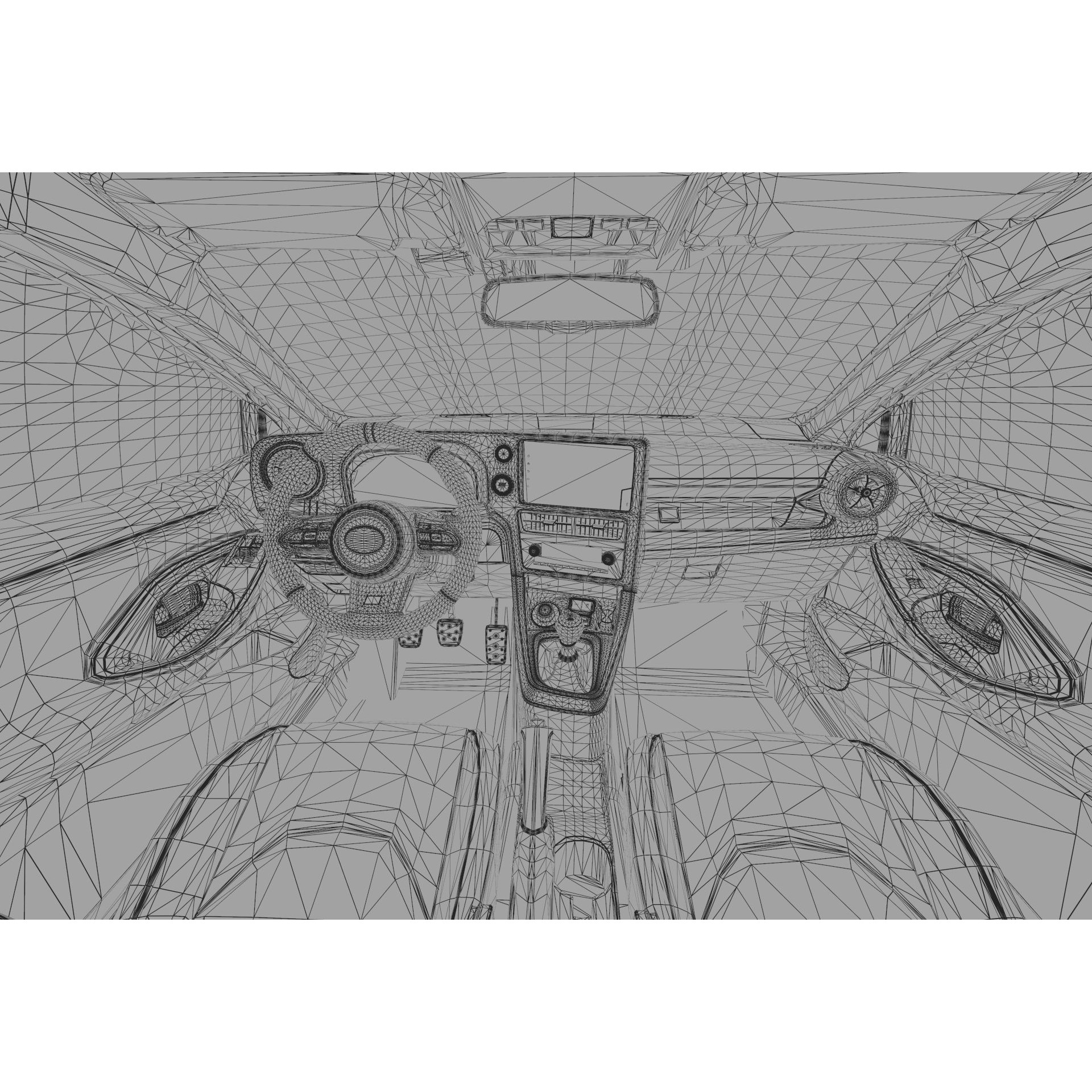 Toyota GR Yaris 2024 - High-Poly Interior 3D Model - View 47
