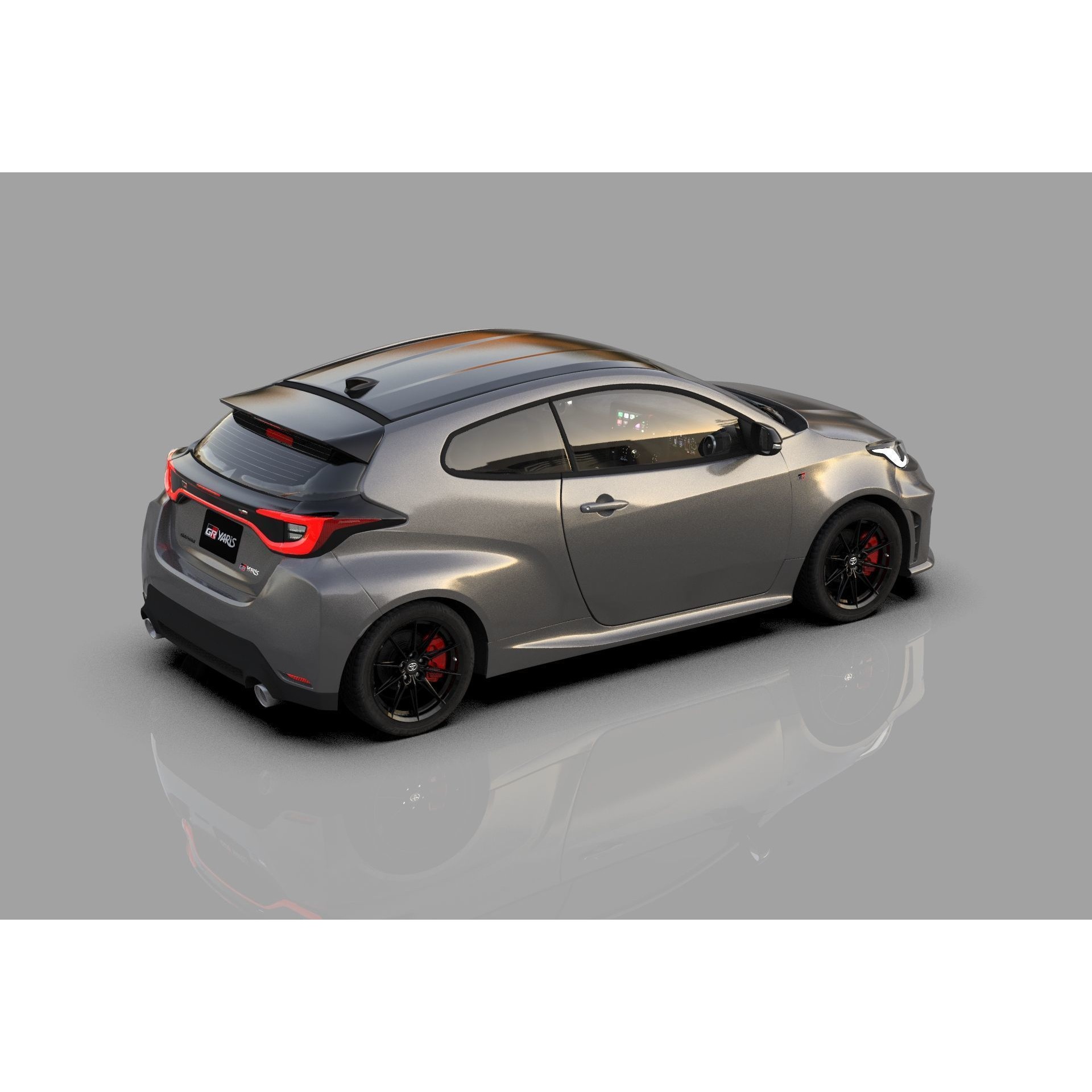 Toyota GR Yaris 2024 - High-Poly Interior 3D Model - View 9
