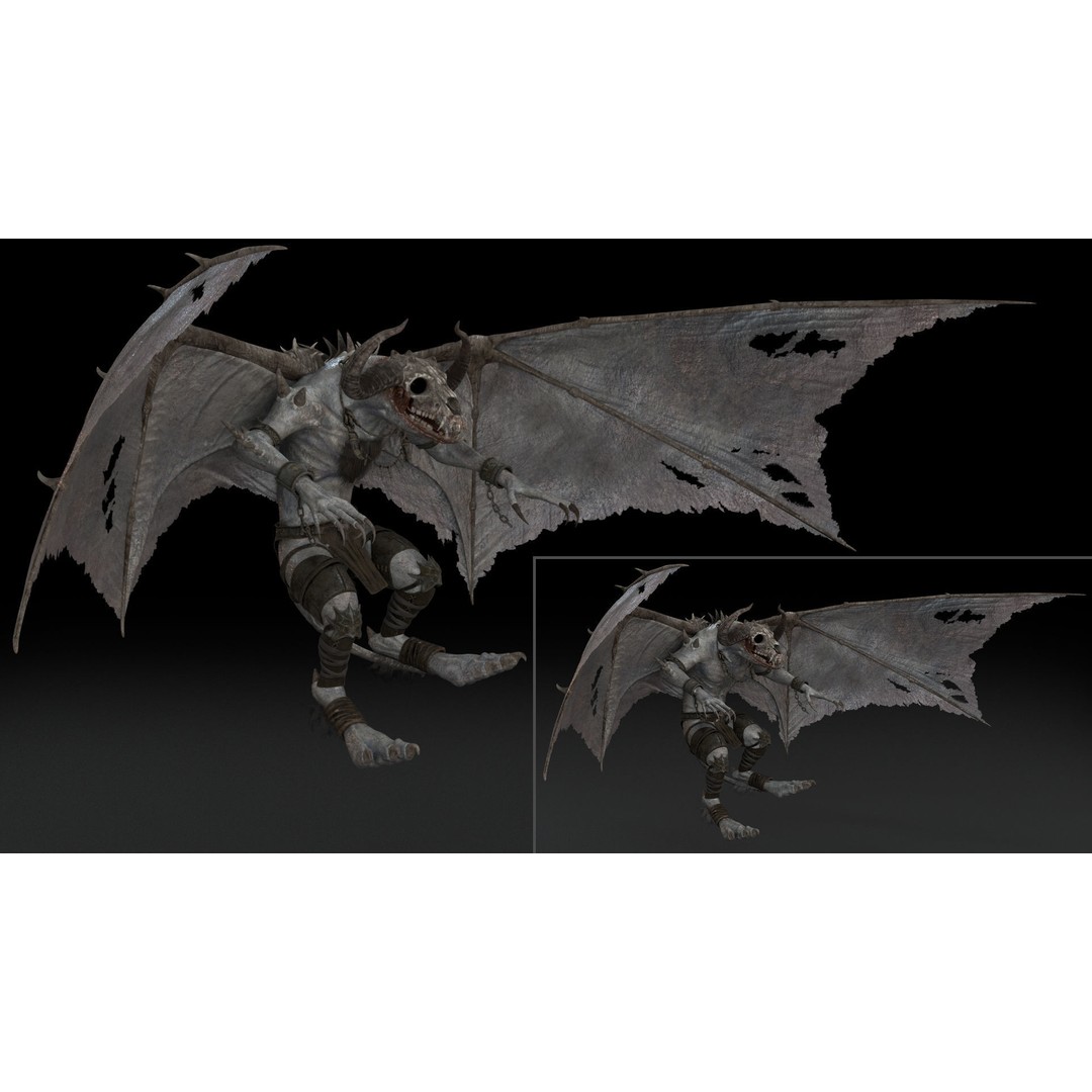 Bloodmoon 3D Model – Rigged Low-Poly Character with Animations, FBX - View 11