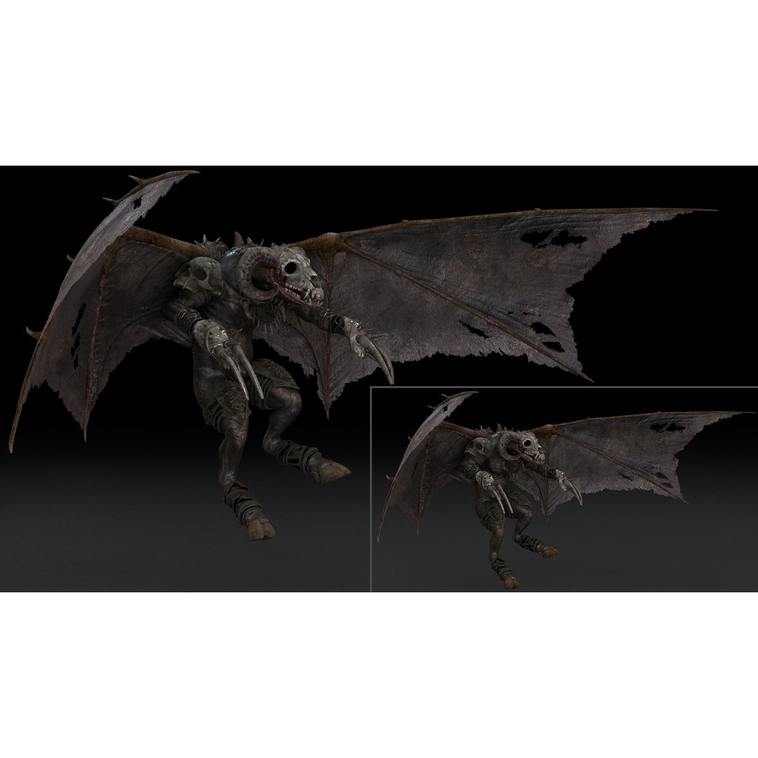 Bloodmoon 3D Model – Rigged Low-Poly Character with Animations, FBX - View 16