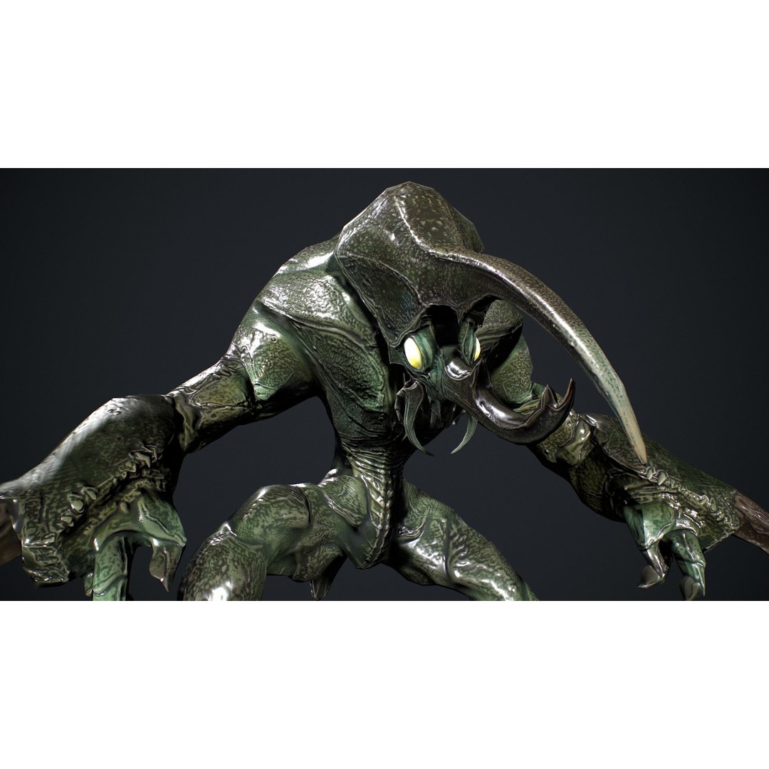 Bug Creature 3D Model – Low Poly Fantasy Character, Rigged, PBR - View 13