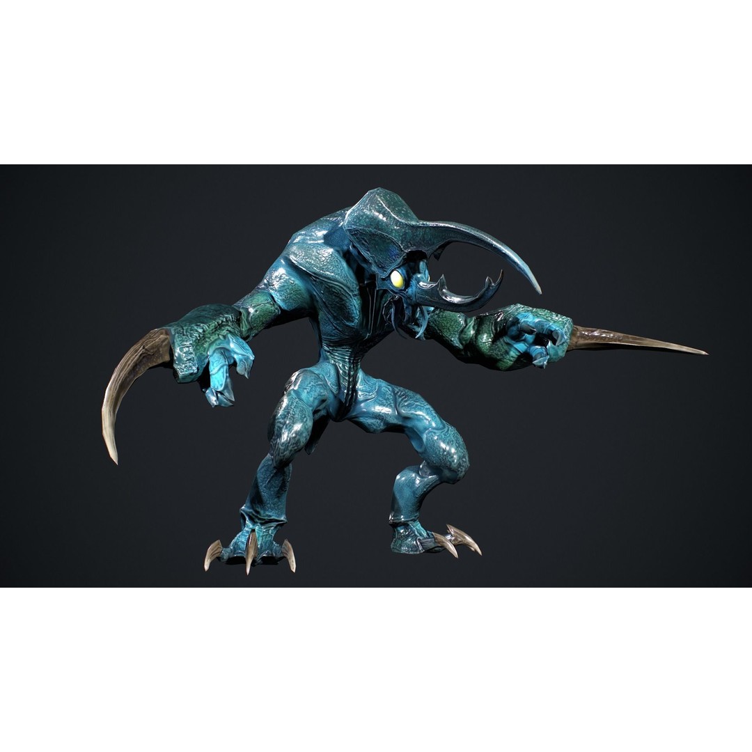 Bug Creature 3D Model – Low Poly Fantasy Character, Rigged, PBR - View 14